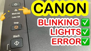 Canon E400 E460 MG2570s MG3070s Alternate Blinking Lights Power and Error [upl. by Summers390]