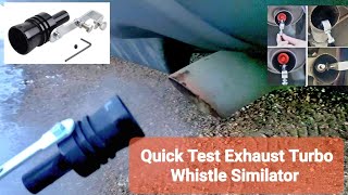 Quick Test Universal Turbo Sound Simulator Whistle Car Exhaust Pipe [upl. by Hamlet410]