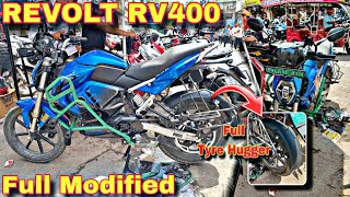 REVOLT RV400 😎 Full Modified ⭐ Full Size Tyre Hugger 💯 Plug And Play Modified 😊 Best Price 😎 [upl. by Landsman]