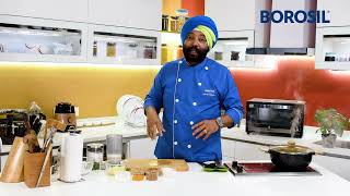 Mushroom Ghee Roast with Malbari Paratha  Borosil X Chef Harpal Sokhi [upl. by Hoag772]