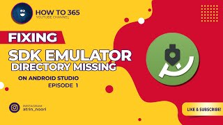 SDK Emulator Directory Missing Fix  Android Studio [upl. by Sabba]