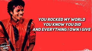 Michael Jackson  You Rock My World Lyrics [upl. by Vanhomrigh]