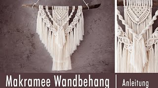 Makramee Wandbehang  DIY  Tutorial  Boho Dekoration  Schritt für Schritt Anleitung [upl. by Cowey279]