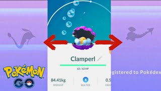 Evolving Clamperl to Huntail and Gorebyss in Pokemon Go [upl. by Beyer]