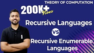 Lec60 Recursive vs Recursive Enumerable Languages  TOC [upl. by Eecats428]