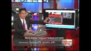 News5E  PAGBABAGO STREAMCAST 2013 elections in the Philippines [upl. by Anileh]