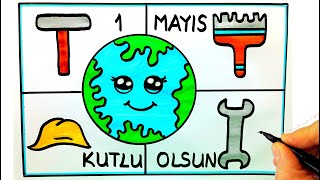 1 MAYIS İŞÇİ BAYRAMI RESMİ ÇİZİMİ  İŞÇİ BAYRAMI İLE İLGİLİ RESİM ÇİZİMİ  WORLD LABOR DAY DRAWING [upl. by Clay292]