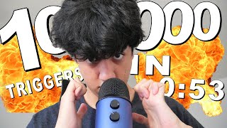 ASMR  200 TRIGGERS IN 10 MINUTES MAXIMUM SPEED [upl. by Nort]