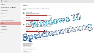 Windows 10  Speichernutzung C Partition  Temporäre Dateien entfernen [upl. by Andee]