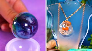 18 Stylish Homemade Jewelry Crafts Using Resin [upl. by Ratep]