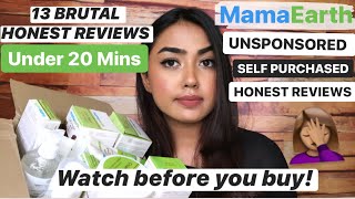 13 MAMAEARTH PRODUCT REVIEWS UNDER 20 MINS  BRUTALLY HONEST NON SPONSORED MAMAEARTH PRODUCT REVIEWS [upl. by Eilzel]