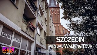 【4K 60fps】VIRTUAL WALKING TOUR 🚶 «Szczecin  Poland 2021» 🎧 Binaural Sounds UltraHD for 2160p TV [upl. by Rozanna]