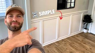 DEAD simple DIY Wainscoting Accent Wall Dont Overthink It [upl. by Romanas]