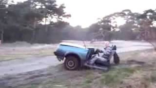 Crazy Serbian drives half car [upl. by Halli]