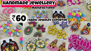 Handmade Jewellery Manufacturer  Thread Embroidered Sequins Fabric Jewellery Exporter  earrings [upl. by Helaine]