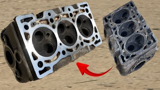 3cylinder head Resurfacing from lathe machine  Do you like the way we work I Finally Revealed [upl. by Akinehs]