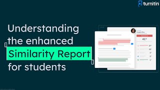 Understanding the Turnitin Similarity Report The new experience for students [upl. by Natsud]