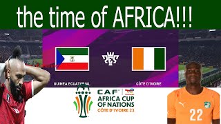 ⚽ Equatorial Guinea vs Ivory Coast ⚽  CAF AFCon cup 21012024 [upl. by Nalod]