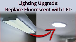 DIY Lighting Upgrade Replace Fluorescent Light Fixtures with LED Light Fixtures [upl. by Sutit]