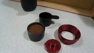 Minipresso Handpresso Tamper Funnel set in action [upl. by Enytsuj456]