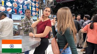 How Indians treat Foreigner in INDIA  Local Indian STREET FOOD spot [upl. by Aicissej]