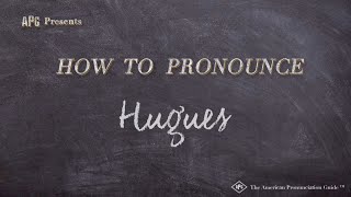 How to Pronounce Hugues Real Life Examples [upl. by Darell]