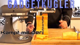 Test  KitchenAid Gemüseblattschneider  soll aus Gemüse Lasagneplatten machen  Schwerstarbeit [upl. by Novel338]