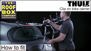 Thule Clip On  rear mounted Bike Carrier  How to fit [upl. by Nivak715]