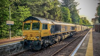 66739 amp 73969 Working the Caledonian Sleeper at Spean Bridge [upl. by Ramej]