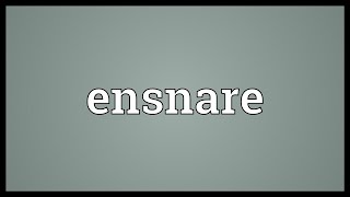 Ensnare Meaning [upl. by Iatnohs324]