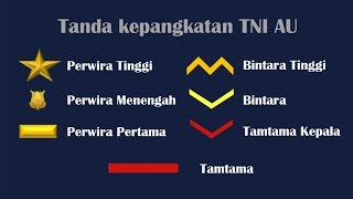 Urutan Pangkat Tentara Nasional Indonesia Angkatan Udara TNI AU [upl. by Yeliab]