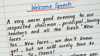 Welcome speech in english  How to deliver welcome speech in english [upl. by Ainoda]