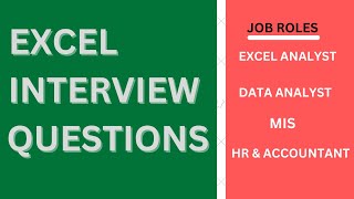 Excel interview question and answers  Job Interview in Excel  Excel Interview [upl. by Wivina]