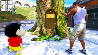 Franklin amp Shin Chan Found New Secret Tree House inside the Tree For Groot in Gta 5 in Telugu [upl. by Tartan260]