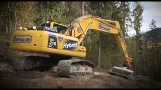 Komatsu HB215LC1 Hybrid Excavator [upl. by Osmund]