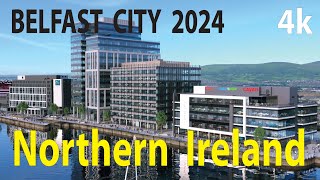 Belfast City 2024  Northern Ireland 4K By Drone [upl. by Savory661]