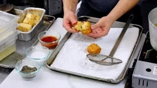 Fried Macaroni amp Cheese Using Flour  Pasta Cheese amp More [upl. by Ardnovahs426]