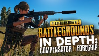 PUBG In Depth Compensator Foregrip Stock amp Every Recoil Attachment [upl. by Razaile156]