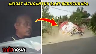 NGERI Akibat MENGANTUK Saat Berkendara Berujung Celaka [upl. by Llorrad]