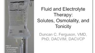 Fluid Therapy 2 SolutesOsmolality and Tonicity [upl. by Ille]