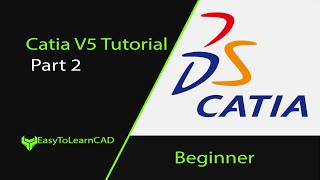 Catia V5 part design tools tutorial Part 2 [upl. by Emlin856]