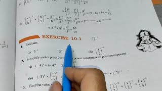 Ex101 Chapter  10 Exponents and Power  Class 8th Maths New Edition [upl. by Lednyk]