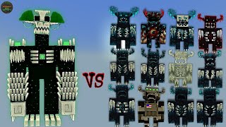 Mutant Amalgamated Tryden vs Warden Plus  Minecraft Bedrock  Mob Battle [upl. by Thorbert]