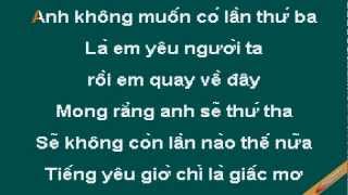 Không Có Lần Thứ Ba Karaoke  Lâm Chấn Huy  CaoCuongPro [upl. by Gorga]