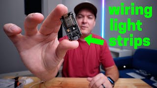 Wiring 24v RGB COB Light Strips with a ESP8266 using WLED [upl. by Weissmann759]