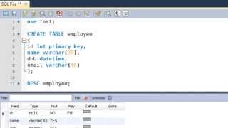 SQL Tutorial  9 Create Table Statement [upl. by Sacci969]