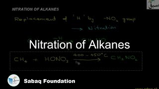 Nitration of Alkanes Chemistry Lecture  Sabaqpk [upl. by Ennovaj]