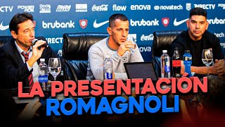 SAN LORENZO  ROMAGNOLI PRESENTADO COMO DT DEL CICLÓN quotPONGO EL TÍTULO DE ÍDOLO ARRIBA DE LA MESAquot [upl. by Thilda]