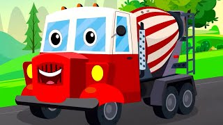 Cement Mixer Truck  More Car Cartoons and Children Videos by Kids Tv Channel [upl. by Narhet]