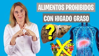 Qué ALIMENTOS están PROHIBIDOS para HÍGADO GRASO  Qué no comer con hígado graso  Nutrición clínica [upl. by Berger968]